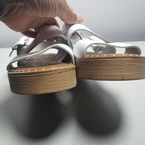 Musse & Cloud Women's White Y2K Chunky Heel Sandals EU 38 US 7 - Picture 4 of 8